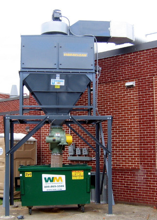 Elevated Wood Dust Collector With Airlock