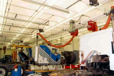Hose Reel With Central Fan